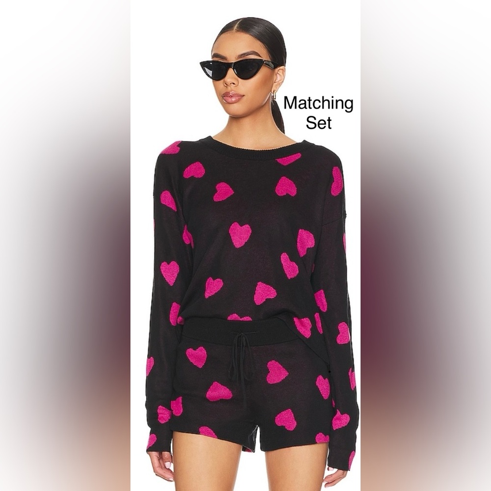Beach Riot Tough Love Heart Sweater and Knit Balboa Short Set
